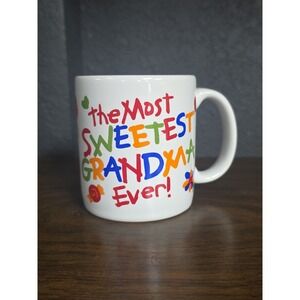 Vtg Carlton Cards "the most Sweetest Grandma ever " Coffee Mug Gift‎ For Grandma